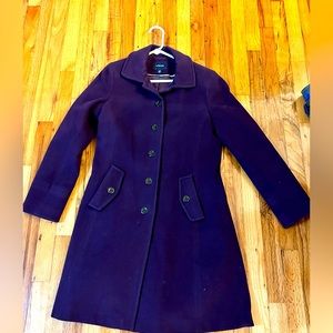 Plum lands end pea coat